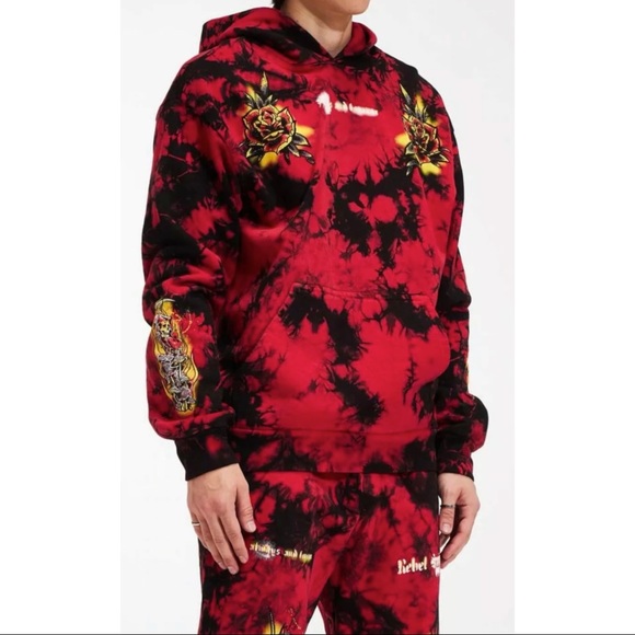 Rebel Saint by Affliction Men's Hoodie Reaper Heavyweight Premium Quality Hood - Picture 9 of 12